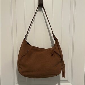 Chic Brown Suede Hobo Bag